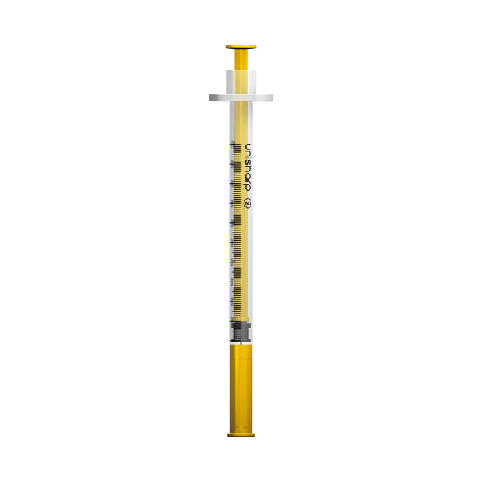 Goldenrod Unisharp 1ml Fixed 30G 0.5" Gold  x 100